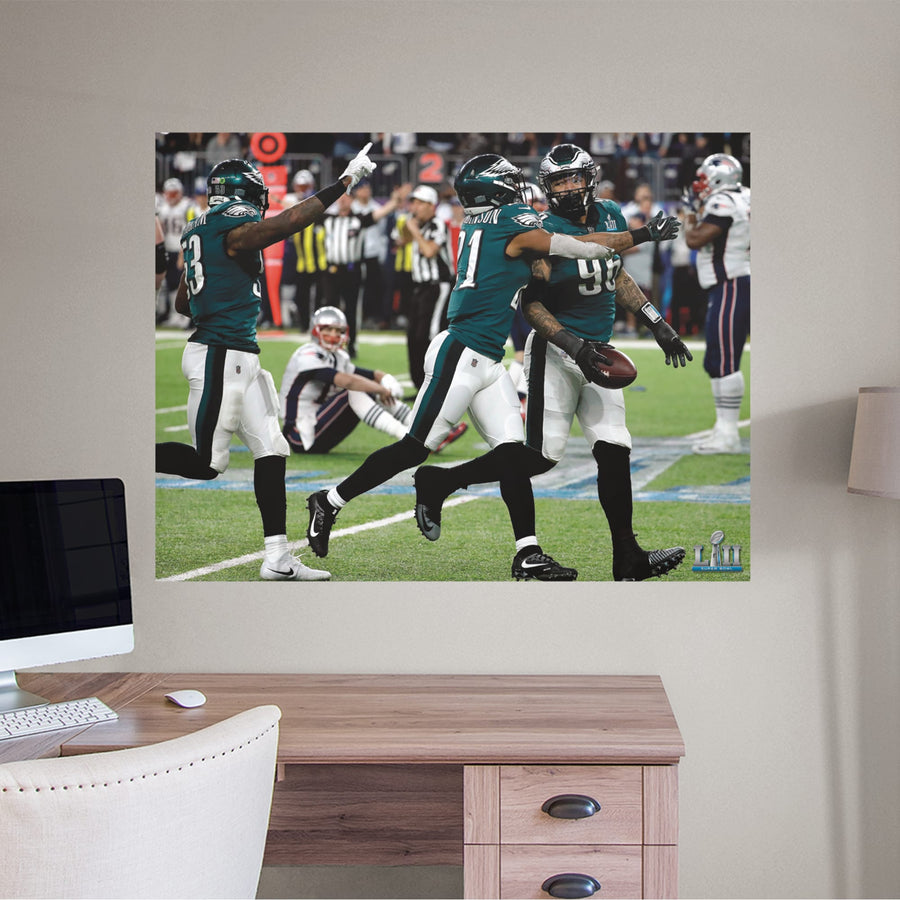 Super Bowl 52 Turnover Celebration - Peel & Stick Poster - Official NFL - Philadelphia Eagles - Reusable Vinyl Wall Decal