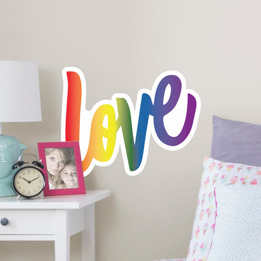 Love Rainbow        - Officially Licensed Big Moods Removable     Adhesive Decal