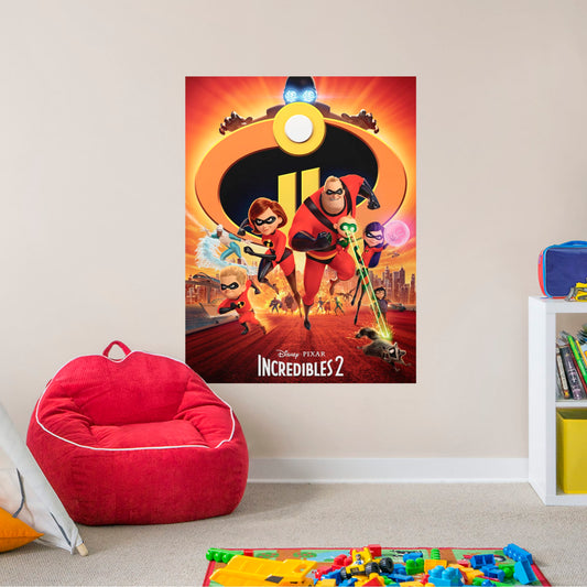 Incredibles 2:  Mural        - Officially Licensed Disney Removable Wall   Adhesive Decal