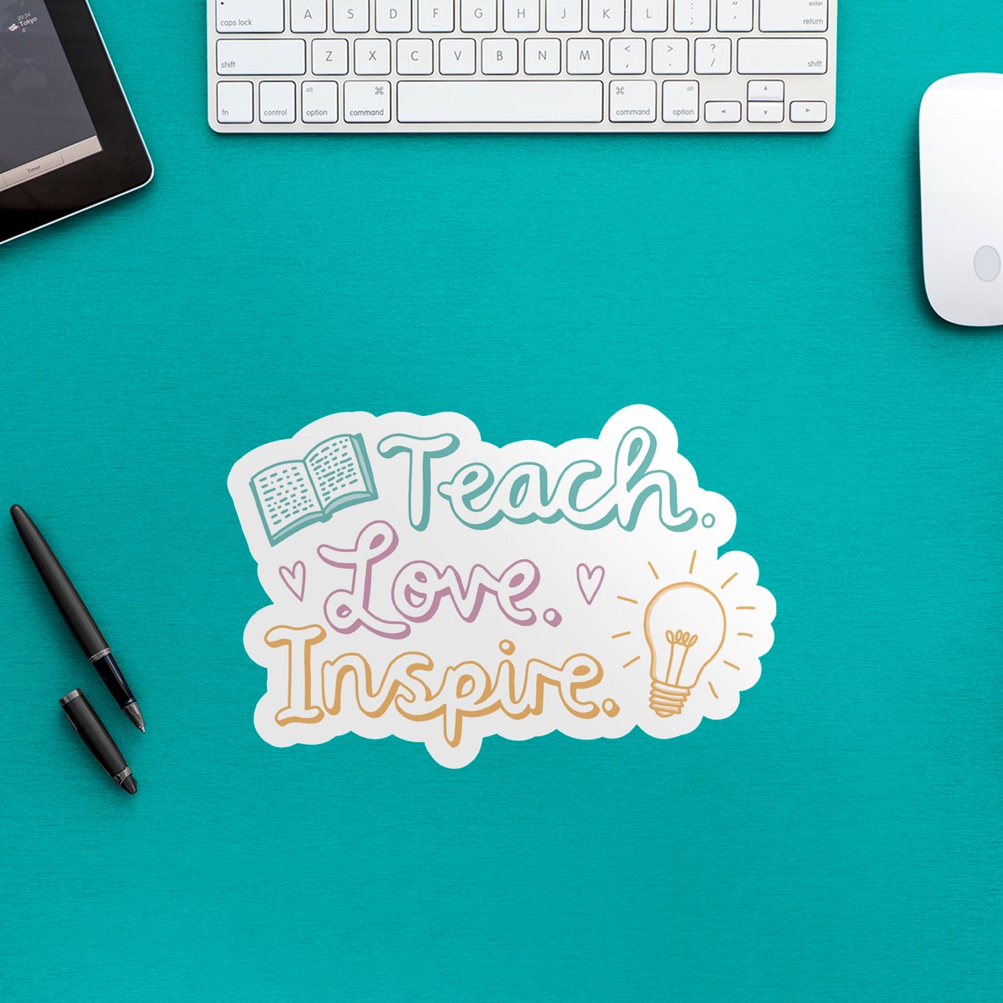 Teach Love Inspire        - Officially Licensed Big Moods Removable     Adhesive Decal