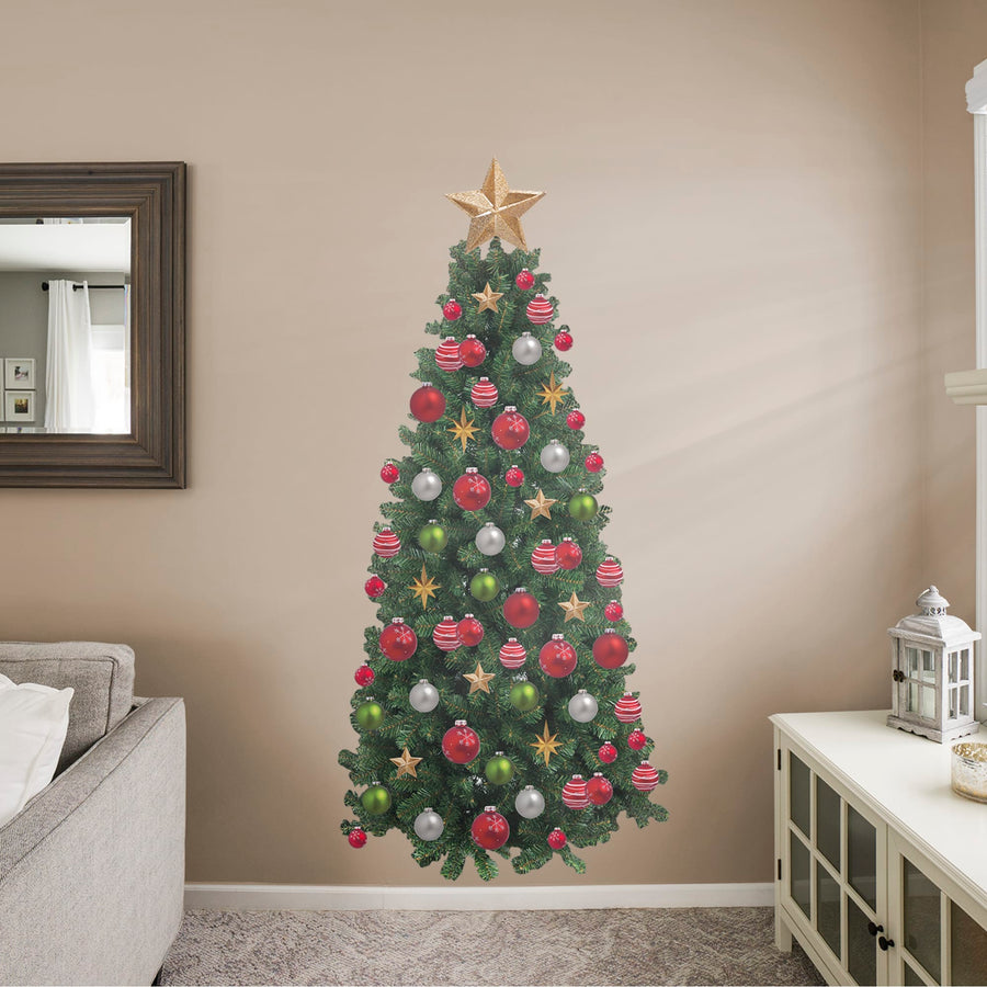 Christmas:  Christmas Tree        -   Removable     Adhesive Decal