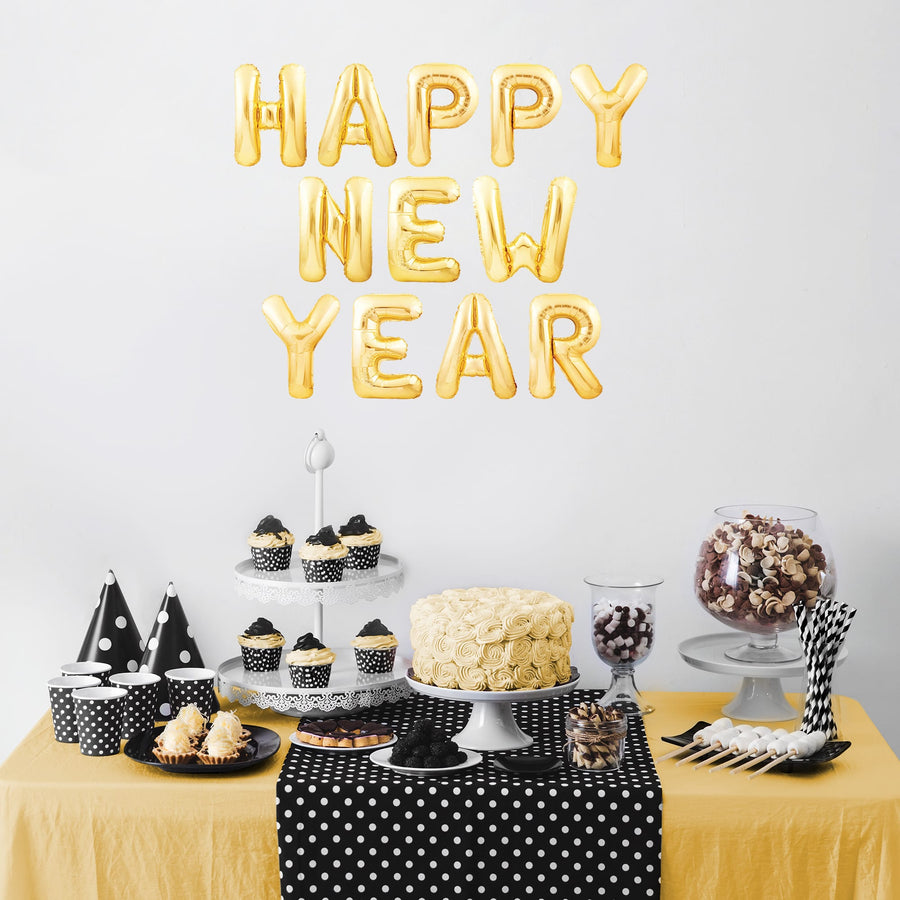 New Year:  Balloon Letters        -   Removable     Adhesive Decal