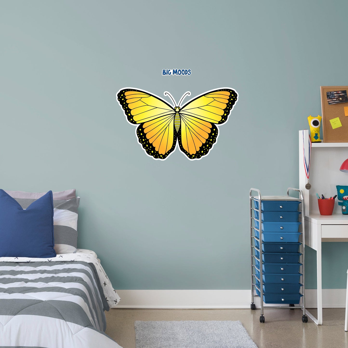 Butterfly (Yellow)        - Officially Licensed Big Moods Removable     Adhesive Decal