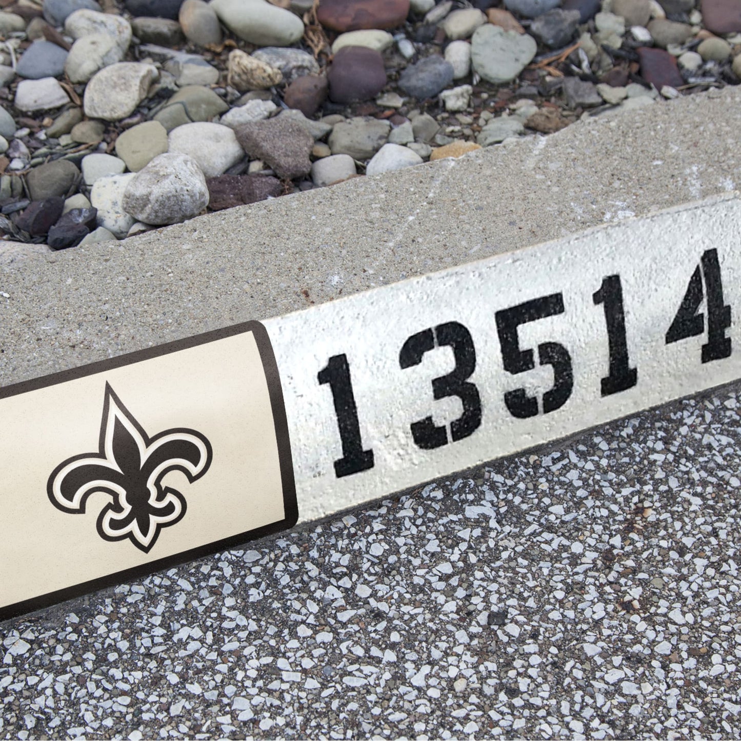 New Orleans Saints:  Alumigraphic Address Block Logo        - Officially Licensed NFL    Outdoor Graphic