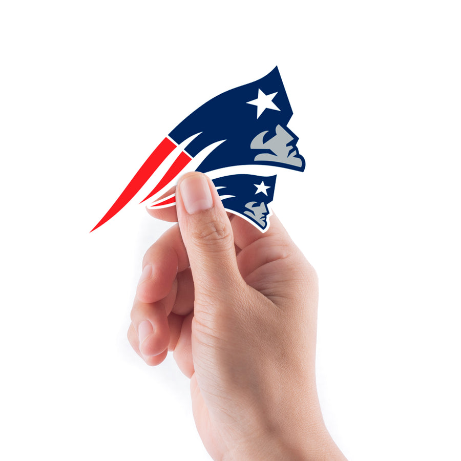 New England Patriots - 5 Logo Minis (Mixed Sizes) - Official NFL - Reusable Vinyl Decals
