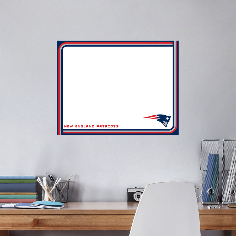 New England Patriots - Dry Erase Whiteboard - Official NFL - Reusable Vinyl Wall Decal