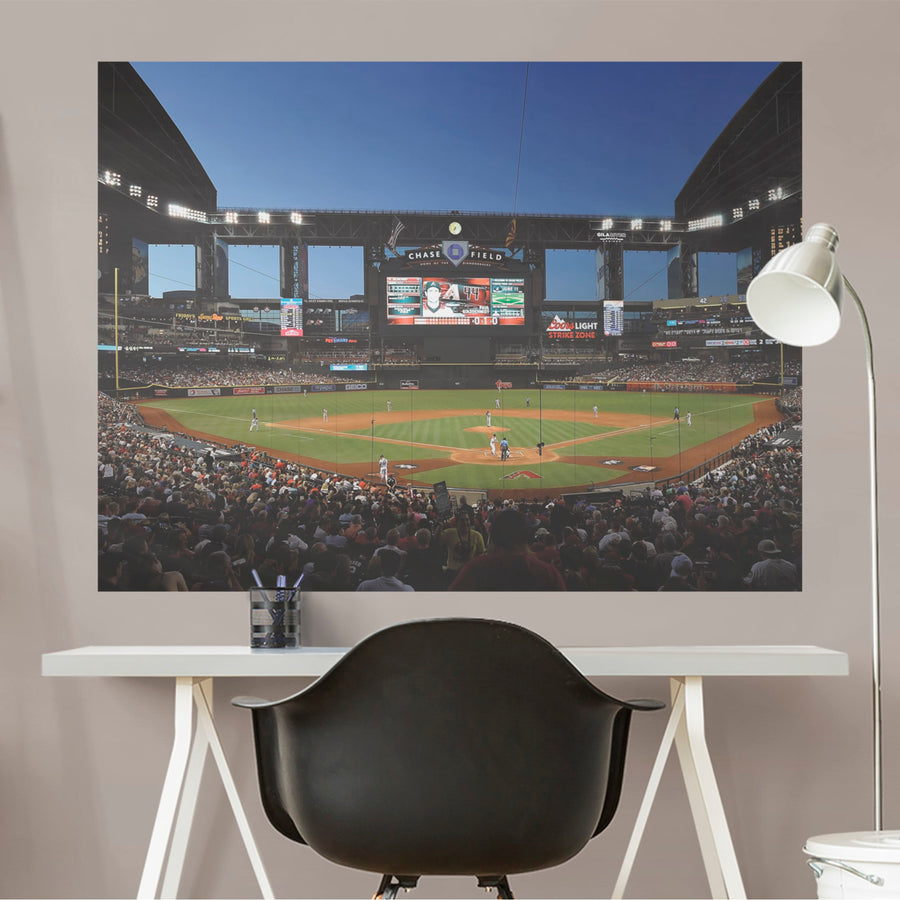 Behind Home Plate Mural - Peel & Stick Poster - Official MLB - Arizona Diamondbacks - Reusable Vinyl Wall Decal