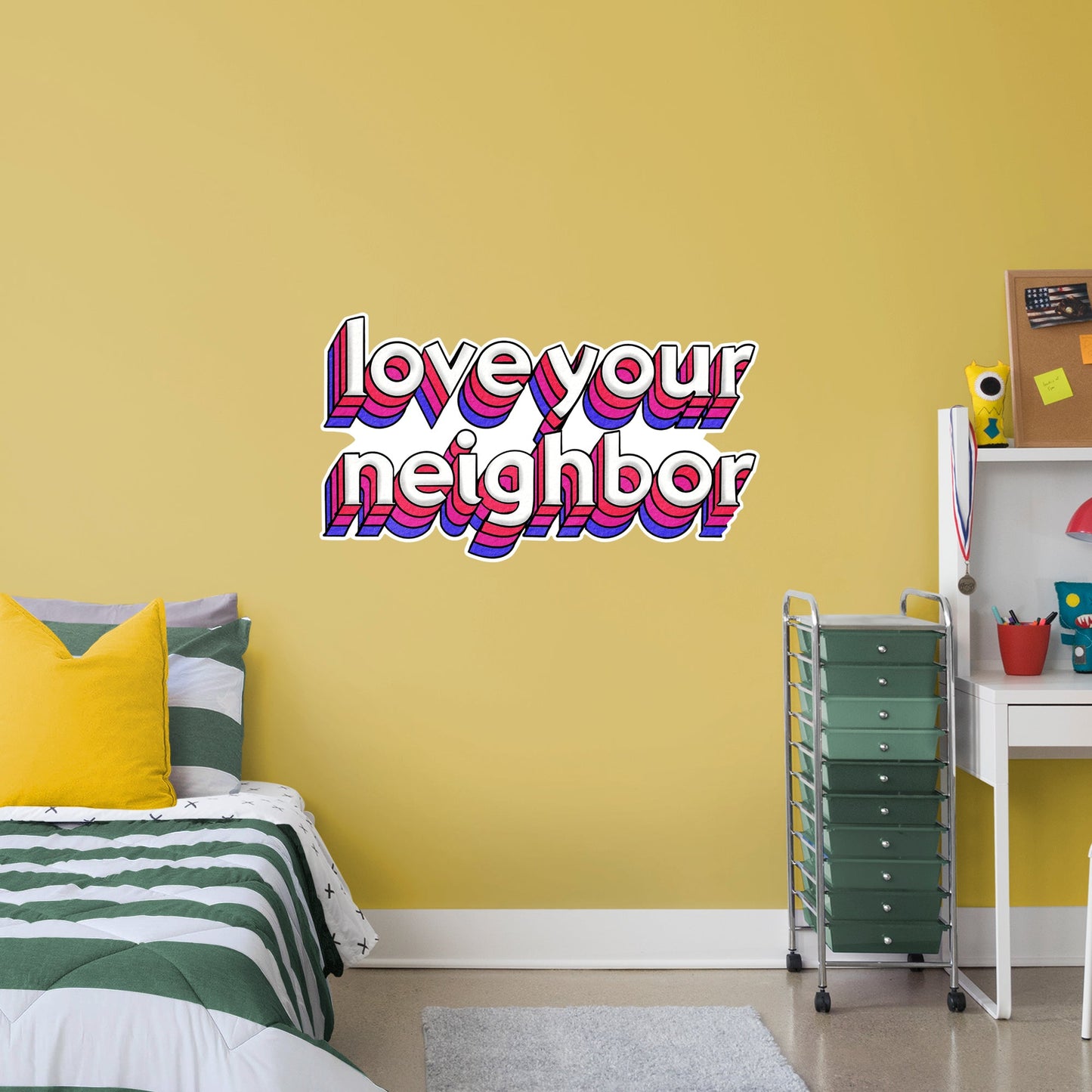 Love Your Neighbor        - Officially Licensed Big Moods Removable     Adhesive Decal