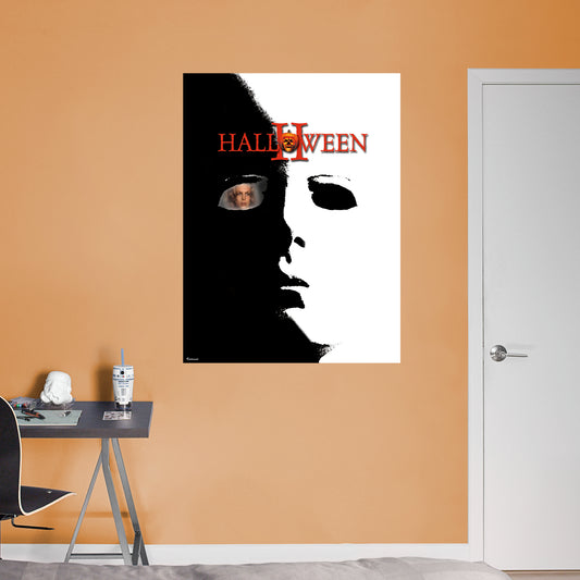 Halloween II:  Movie Poster        - Officially Licensed NBC Universal Removable Wall   Adhesive Decal
