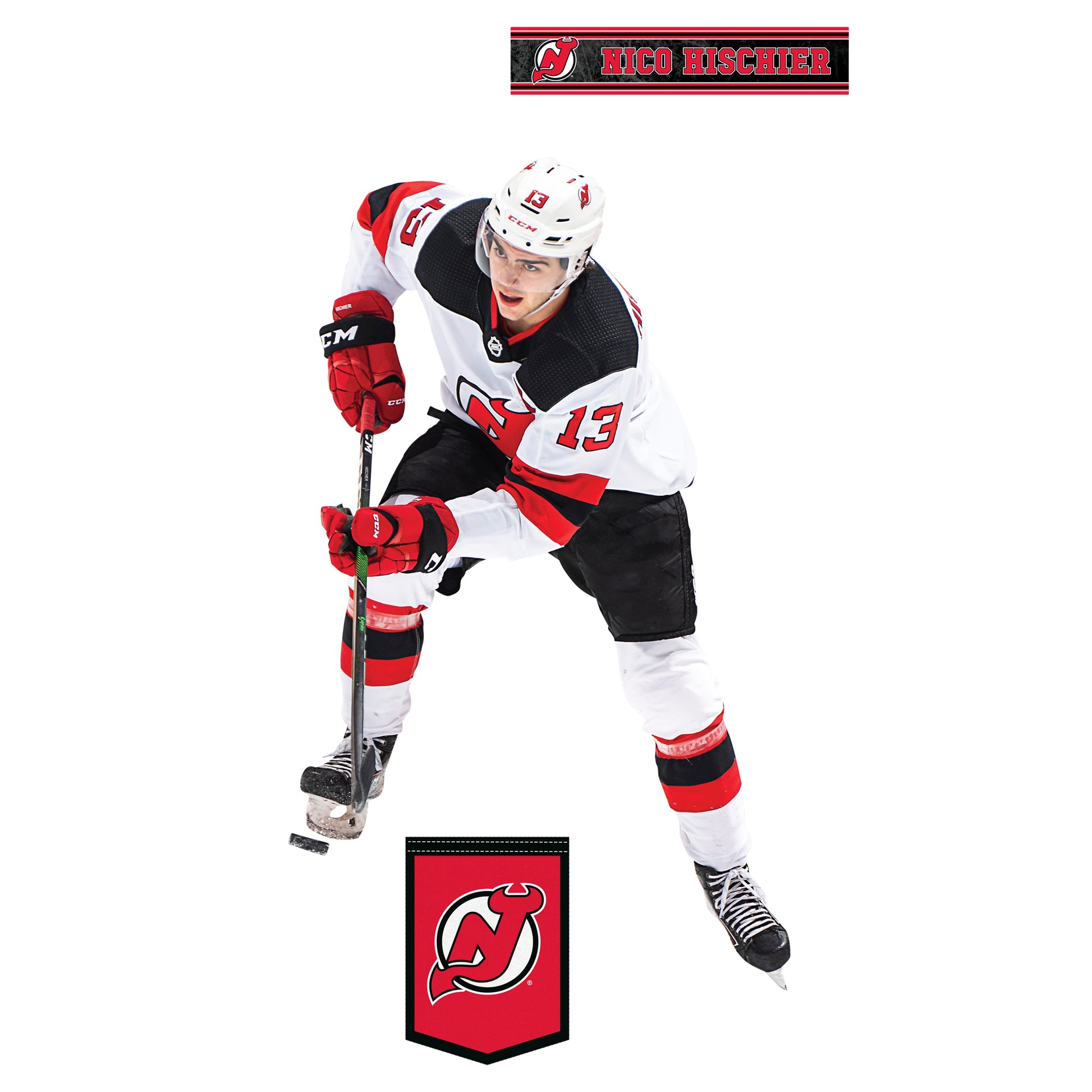 New Jersey Devils: Jack Hughes 2022 - Officially Licensed NHL Removable  Adhesive Decal