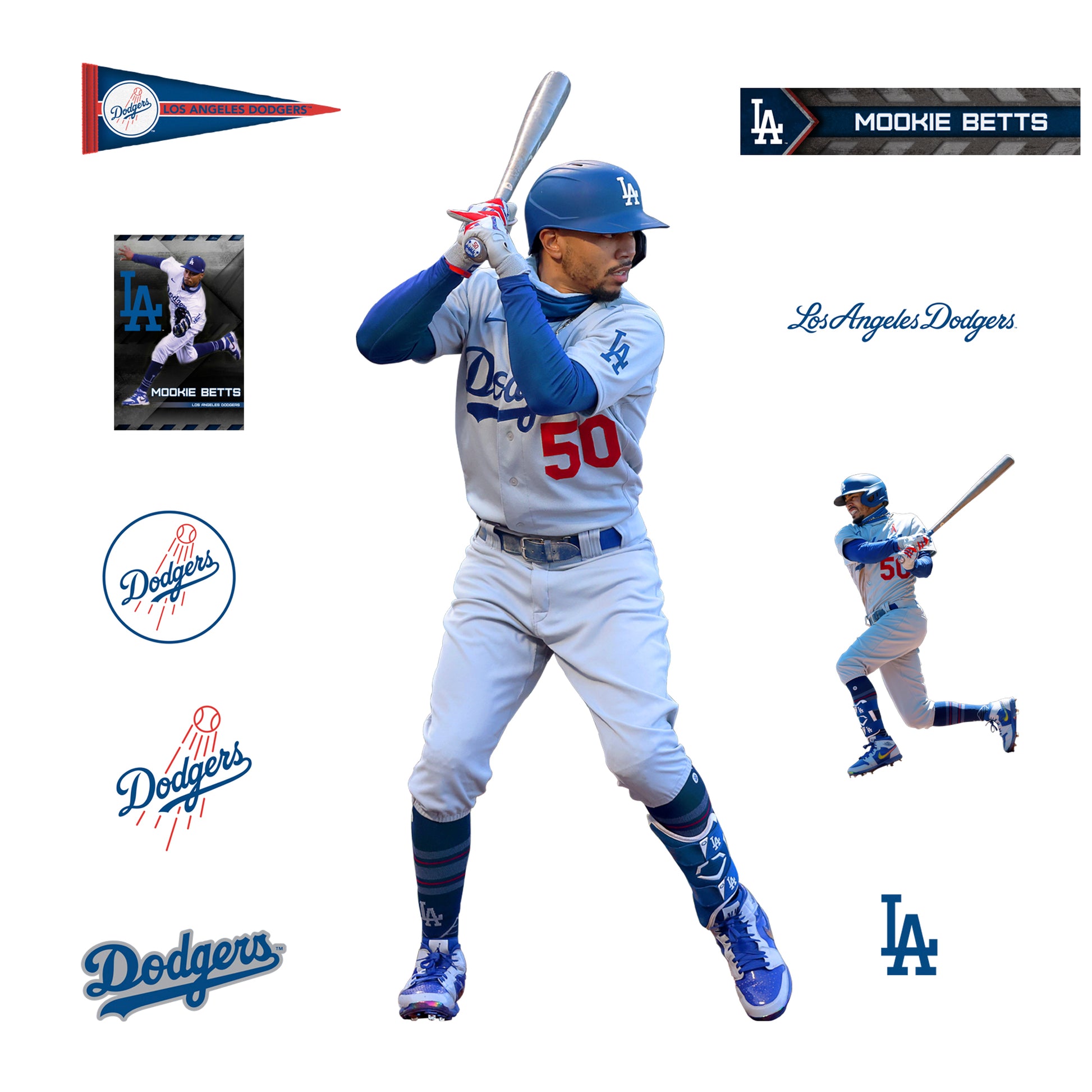 L.A. Mookie, Large / Youth T-Shirt - MLB - Blue - Sports Fan Gear | breakingt