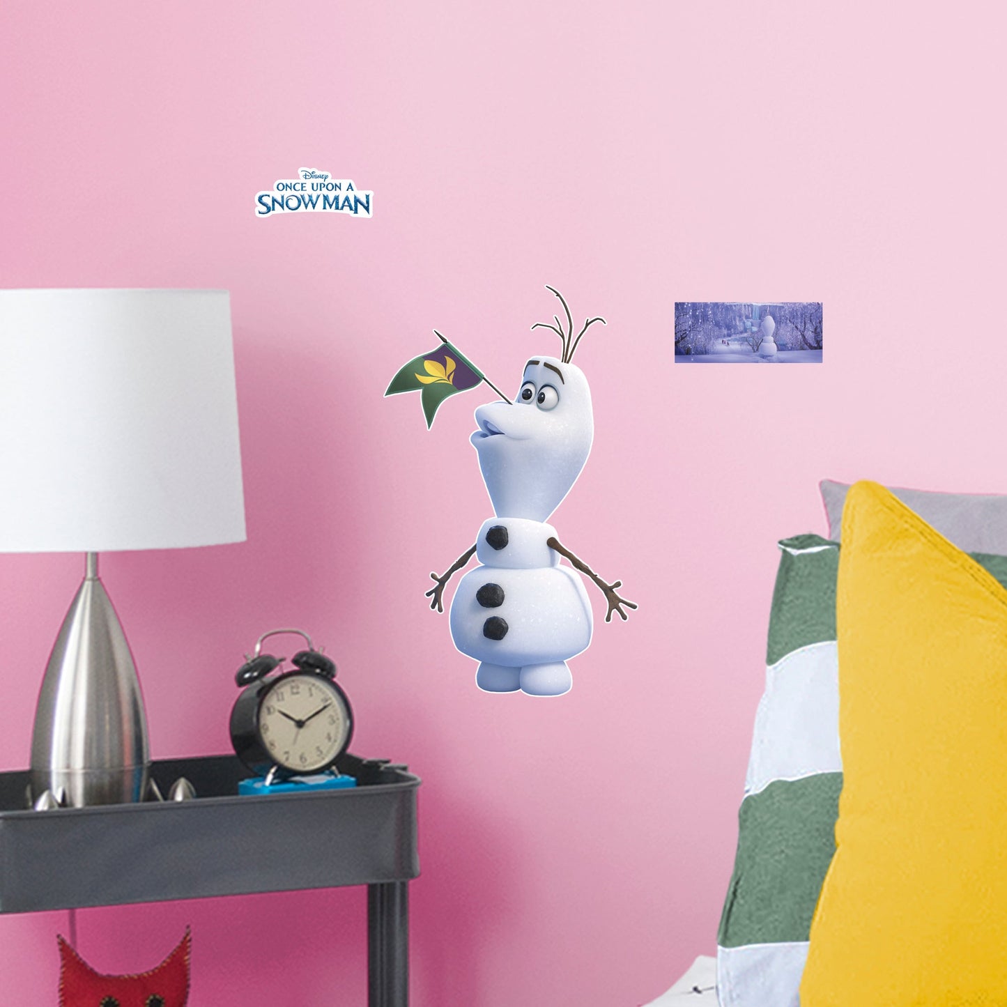 Olaf: Flag - Once Upon A Snowman - Officially Licensed Disney Removable Wall Decal