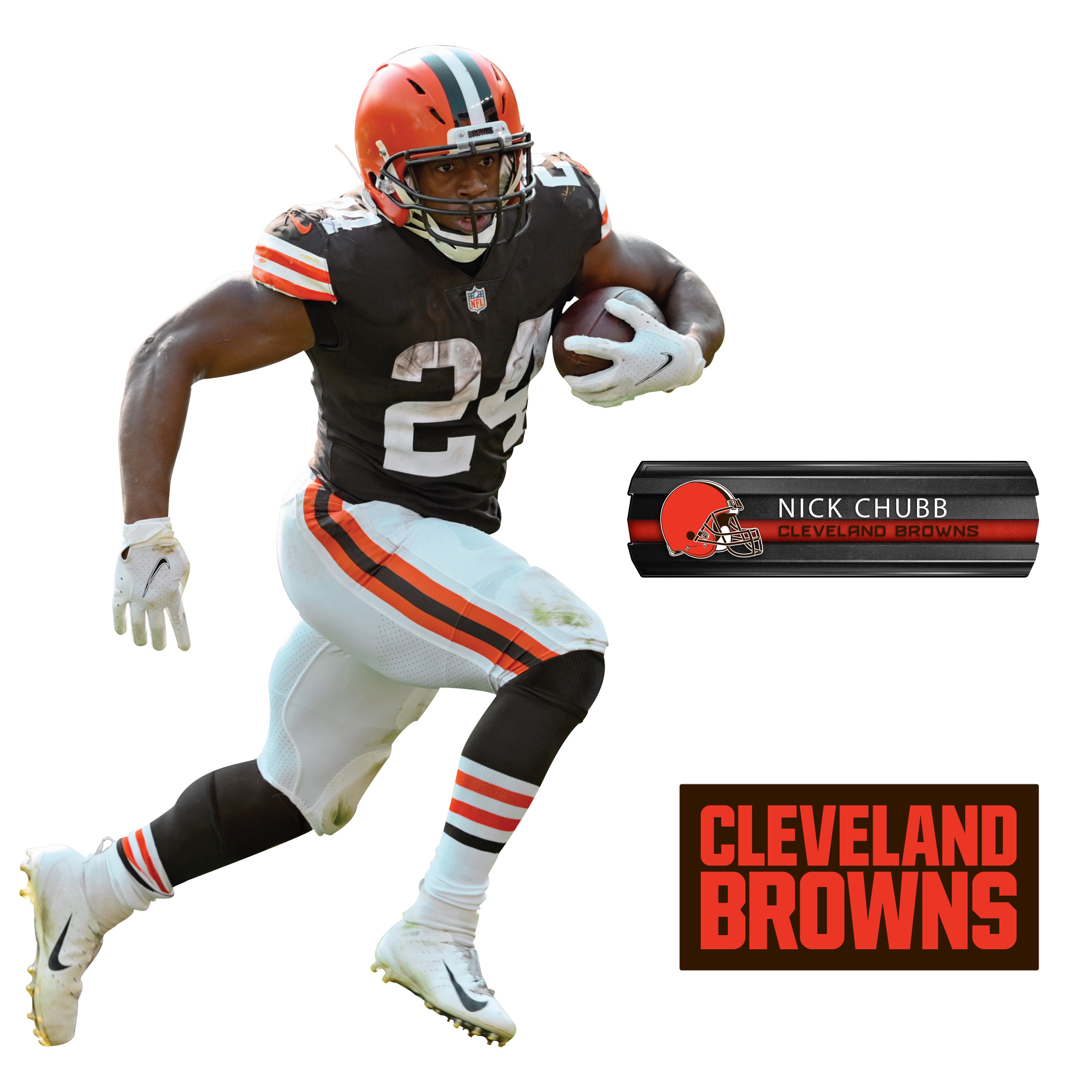Nick Chubb Officially Licensed Nfl Removable Wall Decal Fathead 
