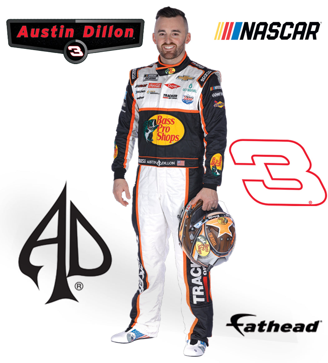 Austin Racing Decal Sticker Austin Dillon - RealBig Driver Collection - Official NASCAR - Reusable ...