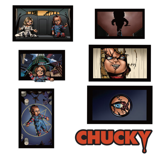 Chucky: Chucky Scenes Collection        - Officially Licensed NBC Universal Removable     Adhesive Decal