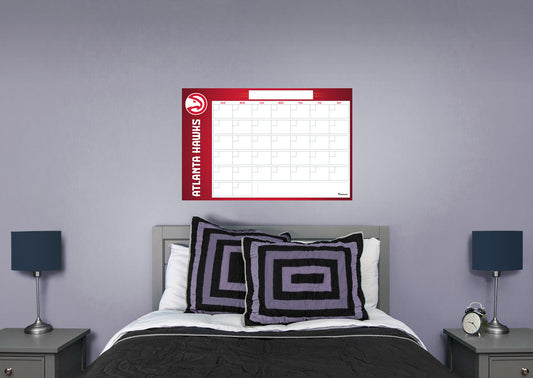 Atlanta Hawks  2021 Dry Erase Calendar        - Officially Licensed NBA Removable Wall   Adhesive Decal