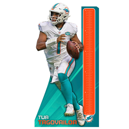 Tua Tagovailoa  Growth Chart  - Officially Licensed NFL Removable Wall Decal