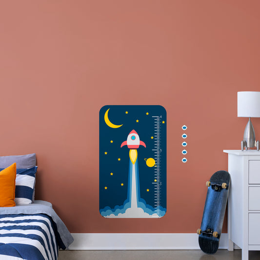 Growth Chart Space  - Removable Wall Decal