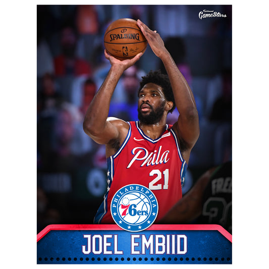 Philadelphia 76ers Joel Embiid 2021 GameStar        - Officially Licensed NBA Removable Wall   Adhesive Decal