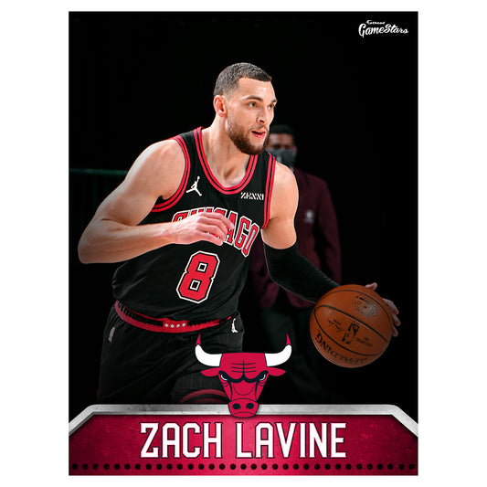 Chicago Bulls Zach LaVine 2021 GameStar        - Officially Licensed NBA Removable Wall   Adhesive Decal