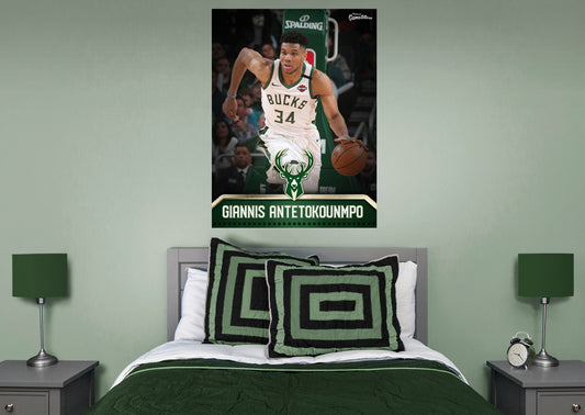 Milwaukee Bucks: Giannis Antetokounmpo 2021 Black Jersey - Officially  Licensed NBA Removable Wall Adhesive Decal