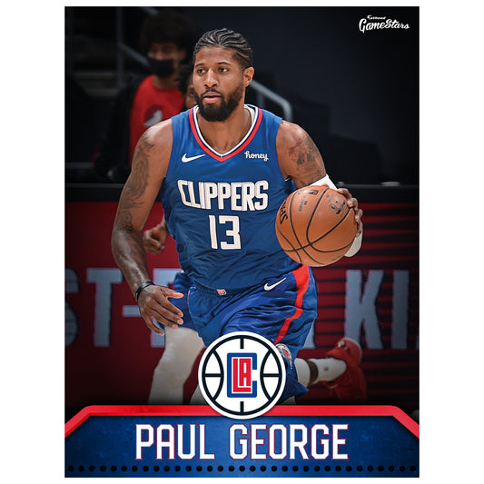 Los Angeles Clippers Paul George 2021 GameStar        - Officially Licensed NBA Removable Wall   Adhesive Decal