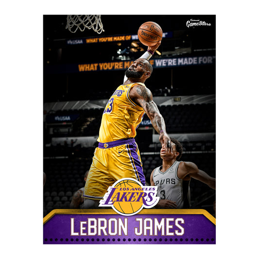 Los Angeles Lakers LeBron James 2021 GameStar        - Officially Licensed NBA Removable Wall   Adhesive Decal