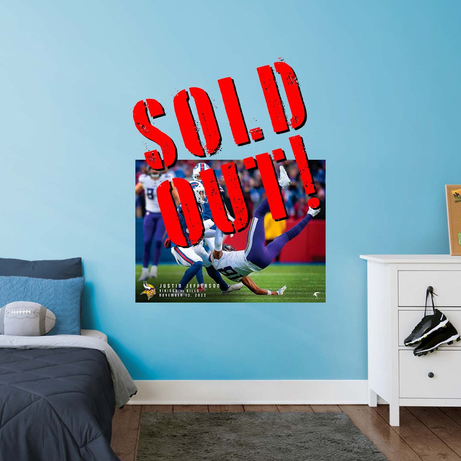 Justin Jefferson - Peel & Stick Poster - Official NFL - Minnesota Vikings - Reusable Vinyl Wall Decal #1