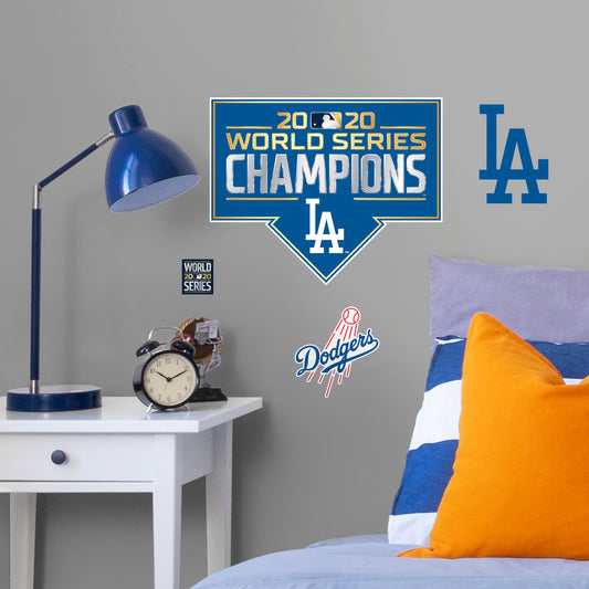 Los Angeles Dodgers: Teammate Logo WS Champions Official License MLB Removable Wall Decal