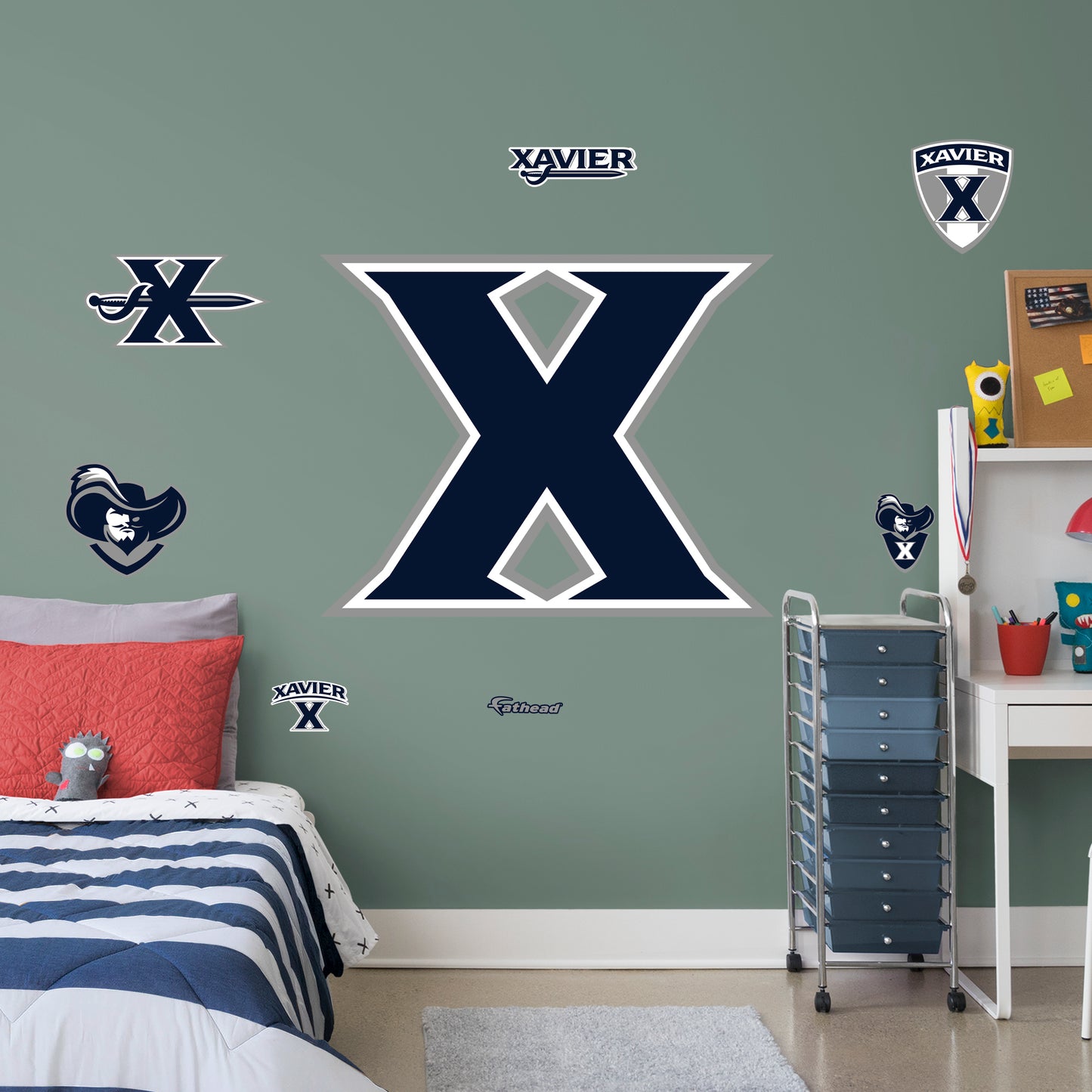 Xavier Musketeers 2020 RealBig Logo  - Officially Licensed NCAA Removable Wall Decal