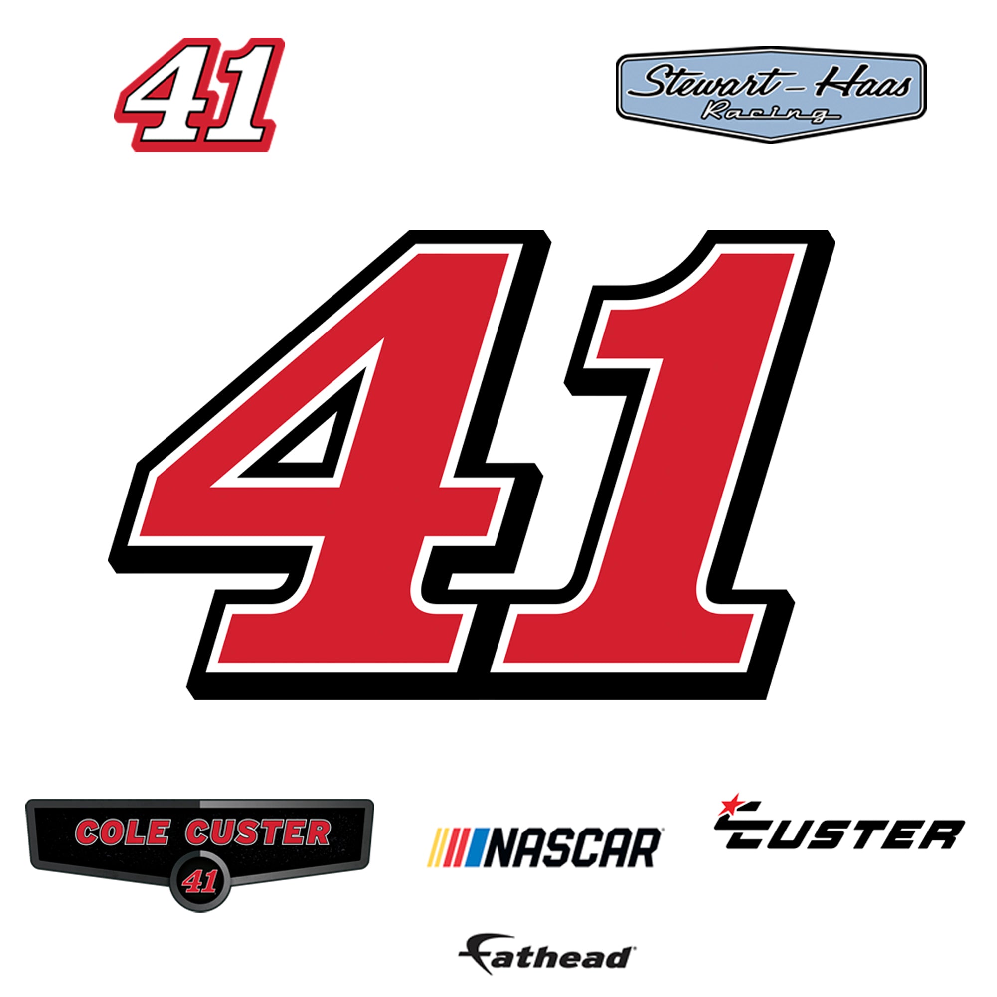 Custer Logos Cole Custer #41 Logo - RealBig Collection - Official NASCAR - Reusable ...