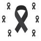 Giant Melanoma Cancer Ribbon  + 6 Decals (24"W x 51"H)