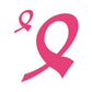 Large Breast Cancer Ribbon  + 1 Decal (11"W x 13.5"H)