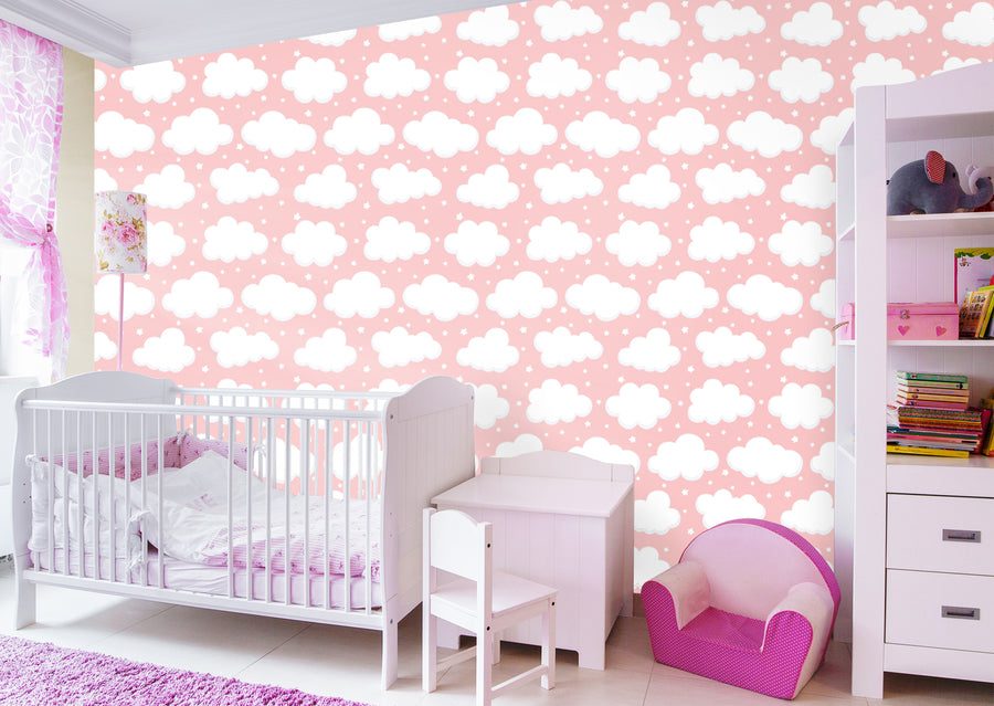 Let's Get Cloud Wallpaper - Peel & Stick Wallpaper