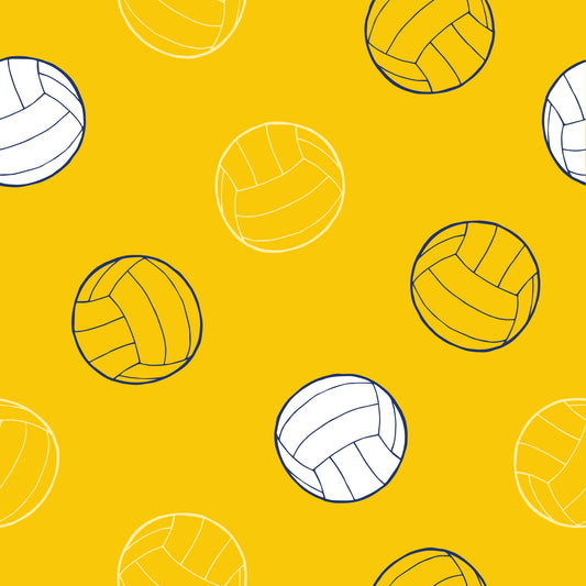 Volley-oop - Yellow  - Peel & Stick Wallpaper