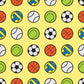 Calling All Sports - Yellow  - Peel & Stick Wallpaper