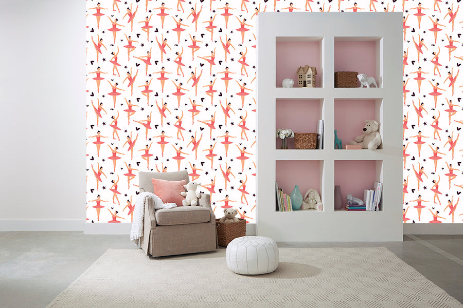 Spirited Ballet  - Peel & Stick Wallpaper