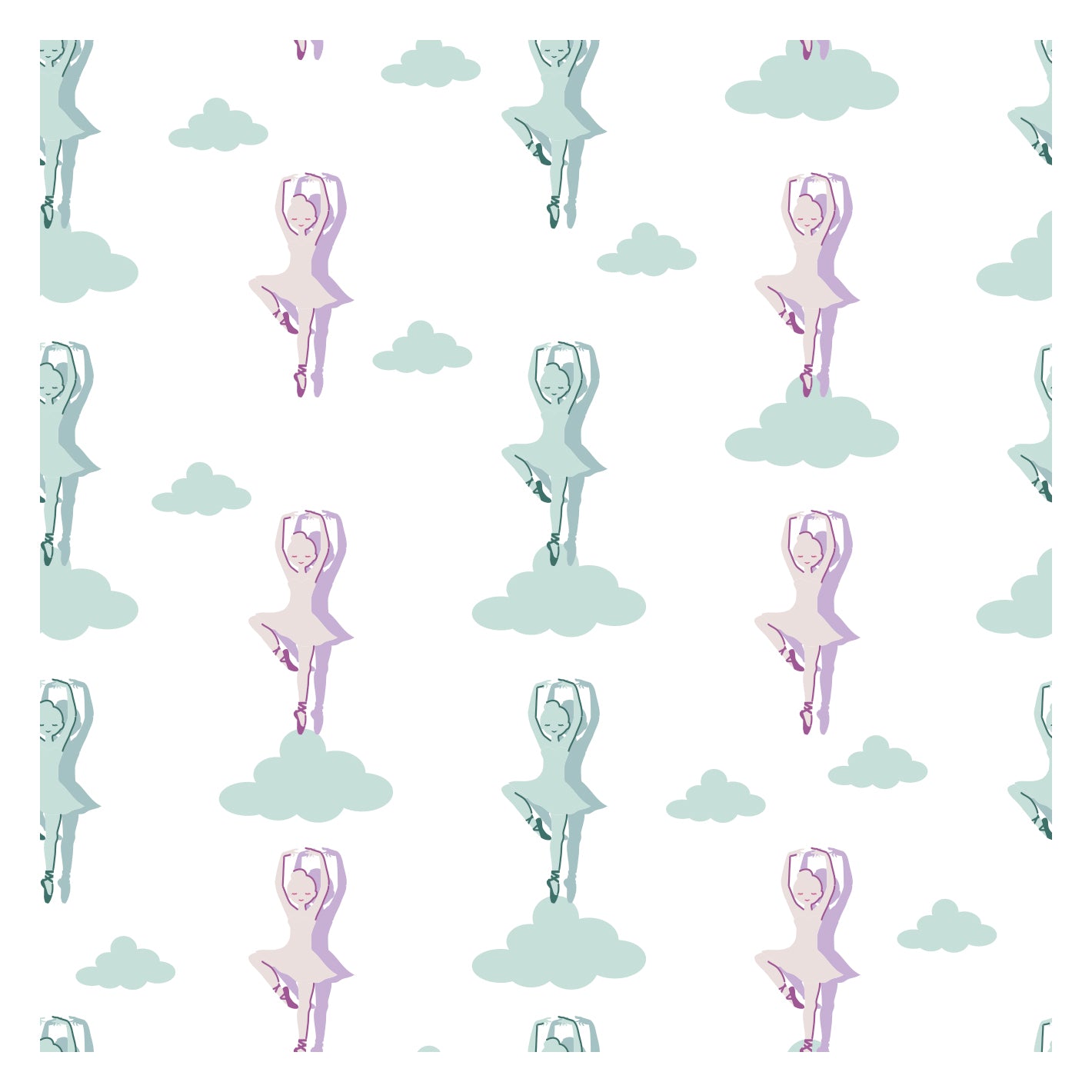 Ballet Cloud  - Peel & Stick Wallpaper