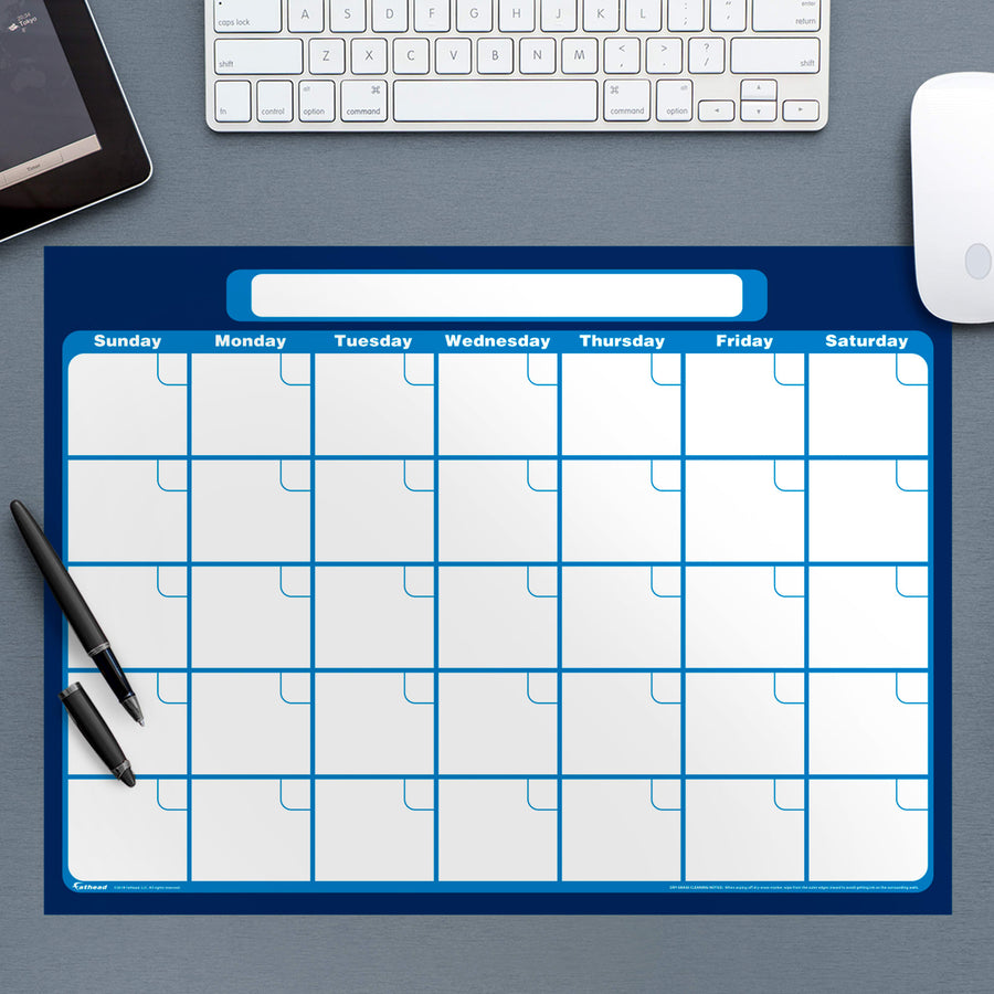 One Month Calendar     Dry Erase  -   Removable Wall   Adhesive Decal