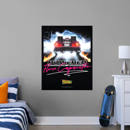 Back to the Future:  Powered By Flux Capacitor Mural        - Officially Licensed NBC Universal Removable Wall   Adhesive Decal