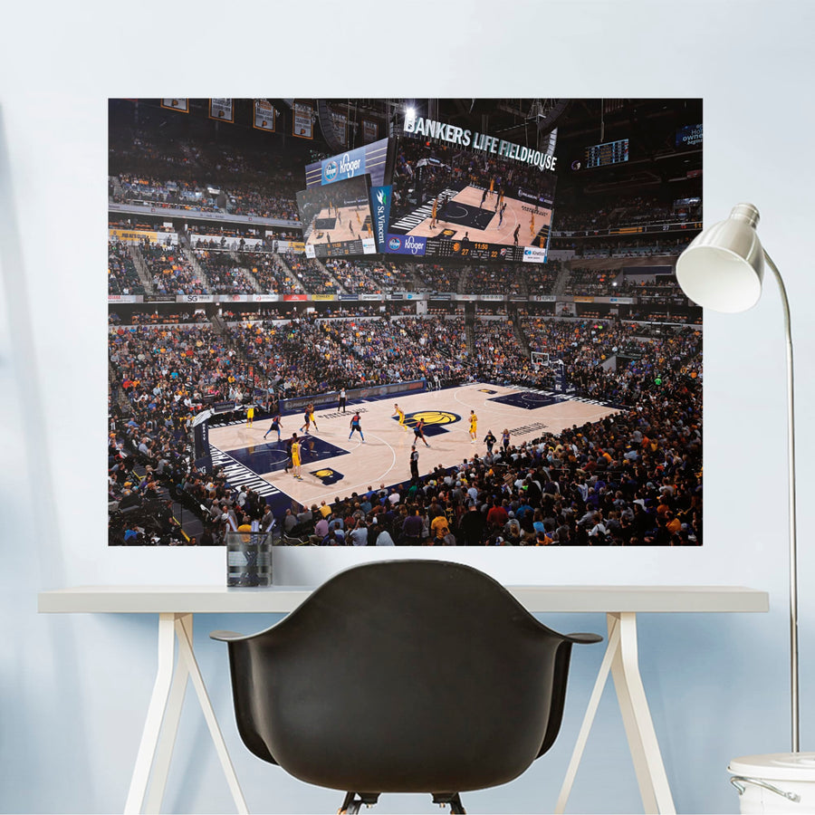 Arena Mural - Peel & Stick Poster - Official NBA - Indiana Pacers - Reusable Vinyl Wall Decal