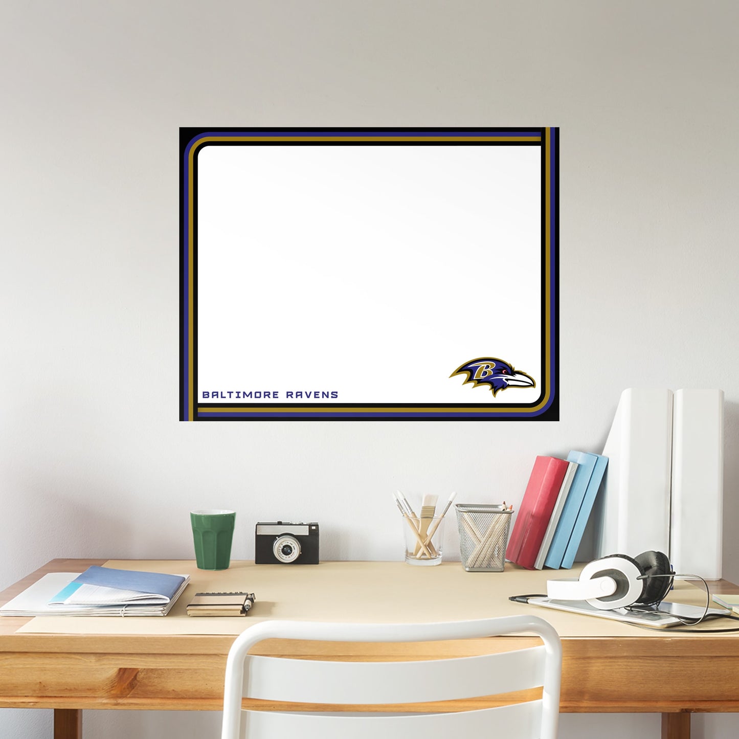 Baltimore Ravens:  Dry Erase Whiteboard        - Officially Licensed NFL Removable Wall   Adhesive Decal