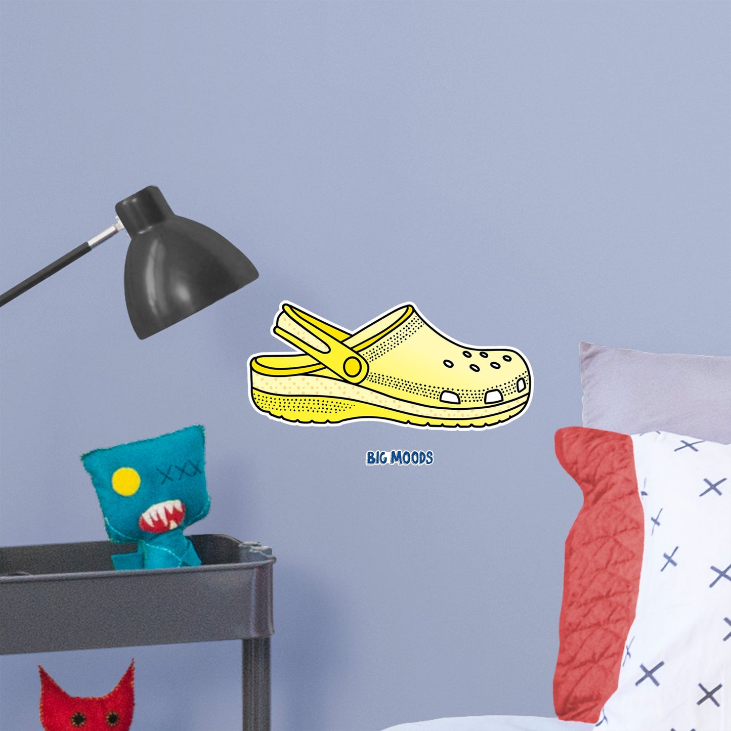 Slip On Sandal (Yellow)        - Officially Licensed Big Moods Removable     Adhesive Decal