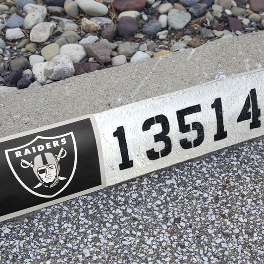 Las Vegas Raiders:  Alumigraphic Address Block Logo        - Officially Licensed NFL    Outdoor Graphic