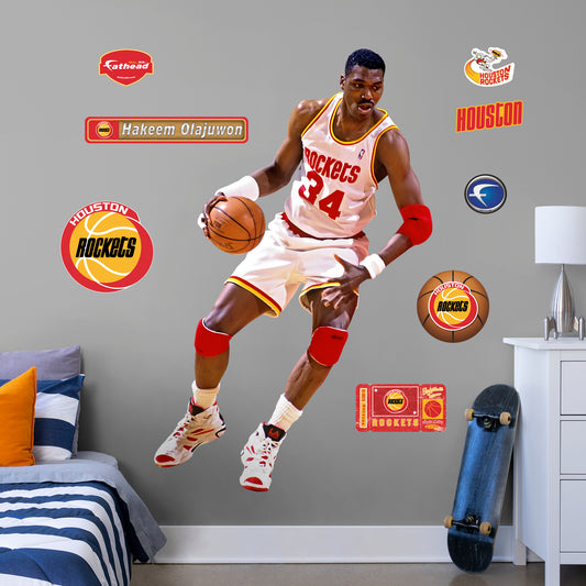 Hakeem Olajuwon Legend  - Officially Licensed NBA Removable Wall Decal