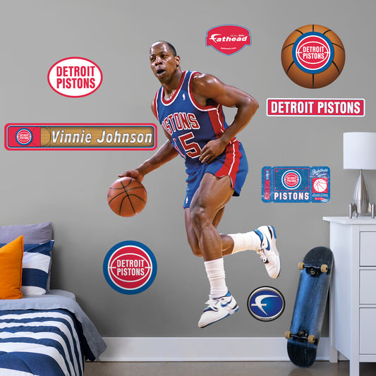 Vinnie Johnson Legend  - Officially Licensed NBA Removable Wall Decal