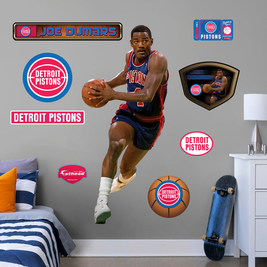 Joe Dumars - RealBig Legend Collection - Official NBA - Detroit Pistons - Reusable Vinyl Wall Decals