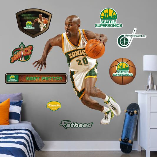 Gary Payton Legend  - Officially Licensed NBA Removable Wall Decal