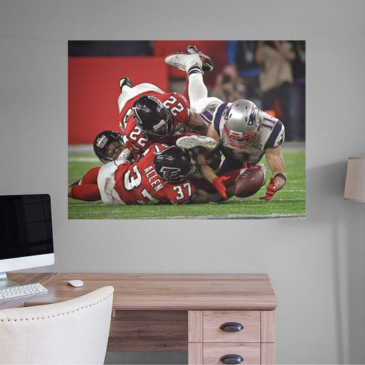 New England Patriots: Julian Edelman Super Bowl 51 Catch Mural        - Officially Licensed NFL Removable Wall   Adhesive Decal