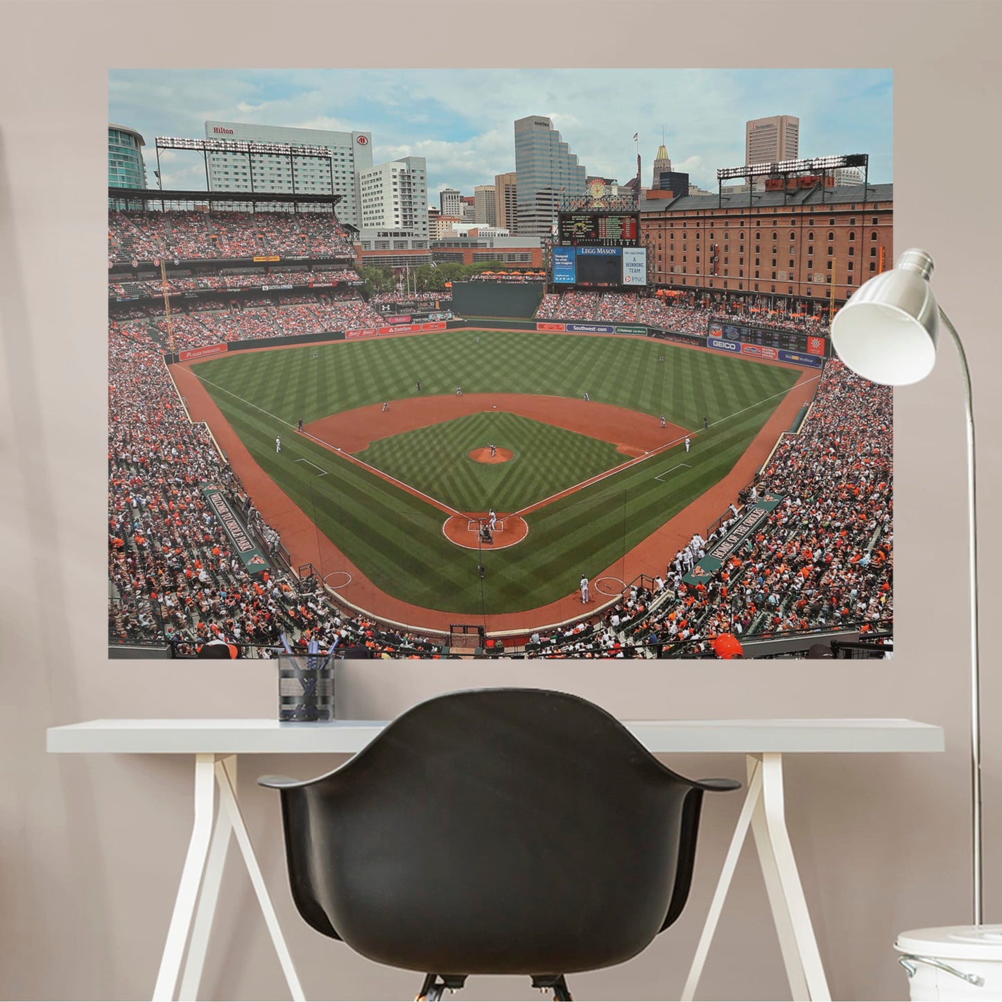 Baltimore Orioles:  Behind Home Plate Mural        - Officially Licensed MLB Removable Wall   Adhesive Decal